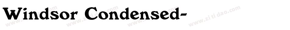 Windsor Condensed字体转换